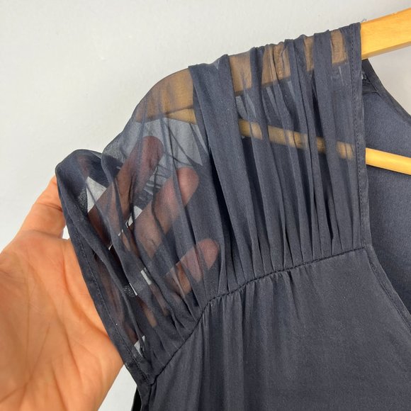 Sundance Gossamer Dreams 100% Silk Maxi Dress Gown Midnight Blue Size XL - Picture 5 of 10